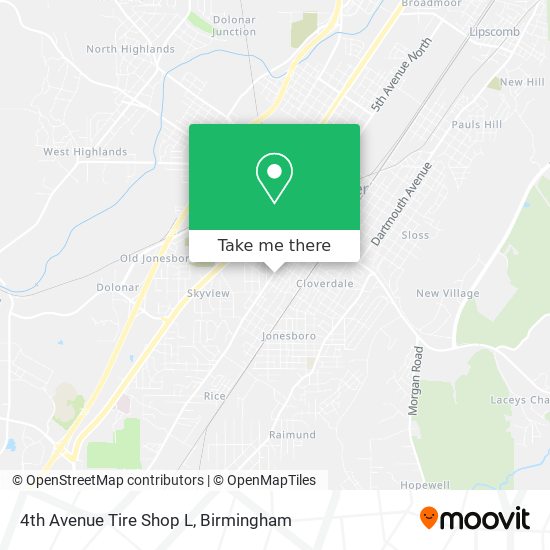 4th Avenue Tire Shop L map