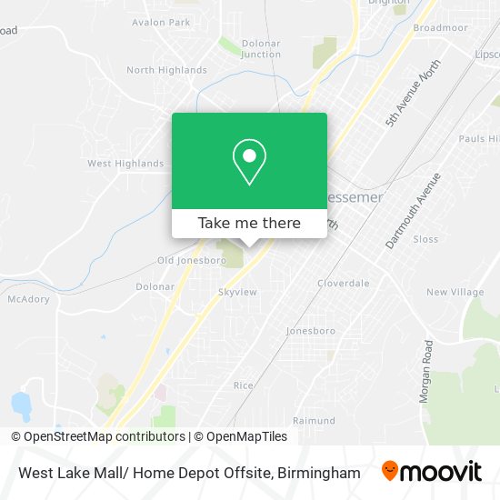Mapa de West Lake Mall/ Home Depot Offsite