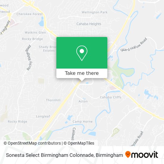 Mapa de Sonesta Select Birmingham Colonnade