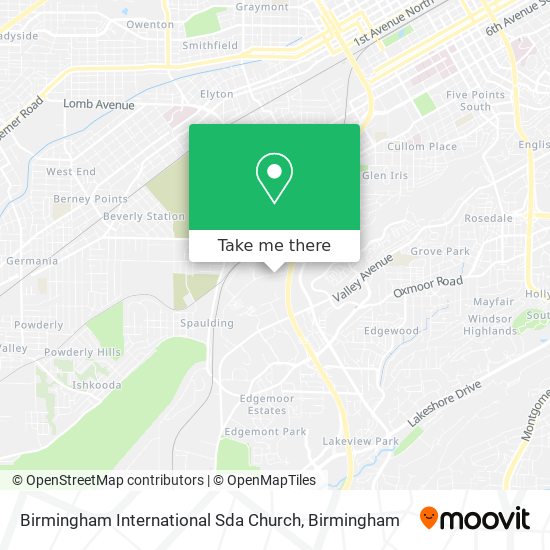 Birmingham International Sda Church map