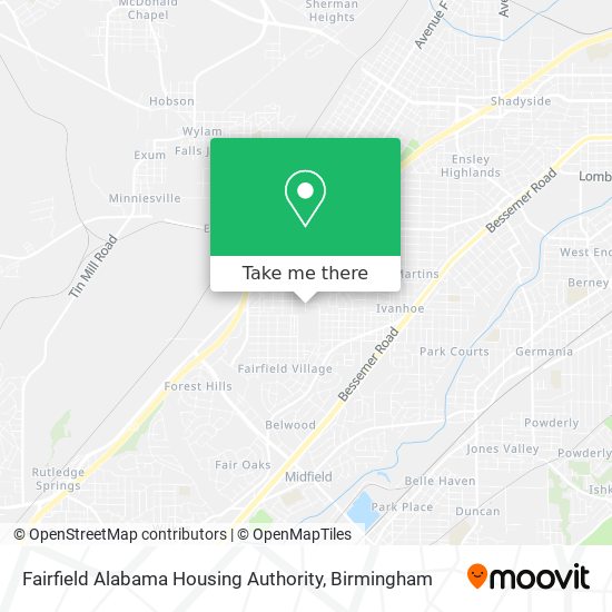 Fairfield Alabama Housing Authority map