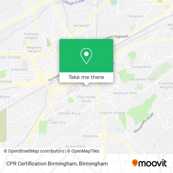 CPR Certification Birmingham map