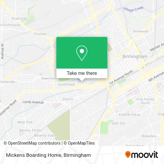 Mickens Boarding Home map