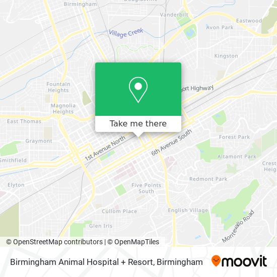 Mapa de Birmingham Animal Hospital + Resort