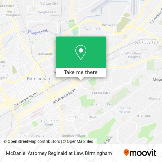 McDaniel Attorney Reginald at Law map