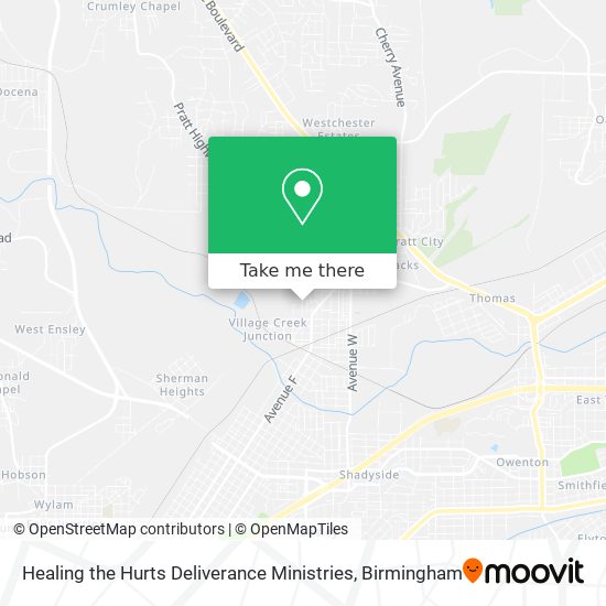 Mapa de Healing the Hurts Deliverance Ministries