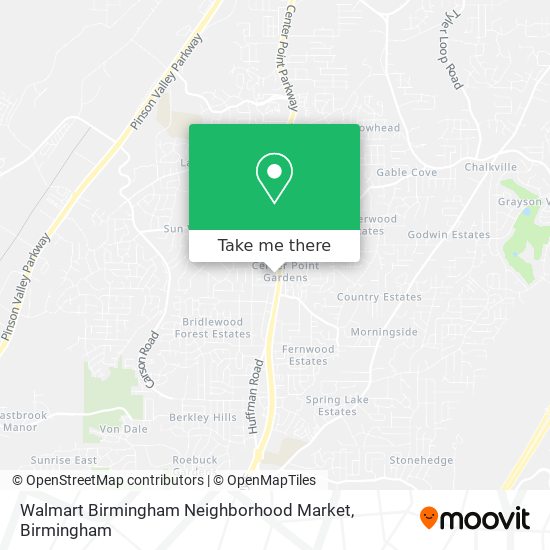 Walmart Birmingham Neighborhood Market map
