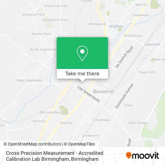 Cross Precision Measurement - Accredited Calibration Lab Birmingham map