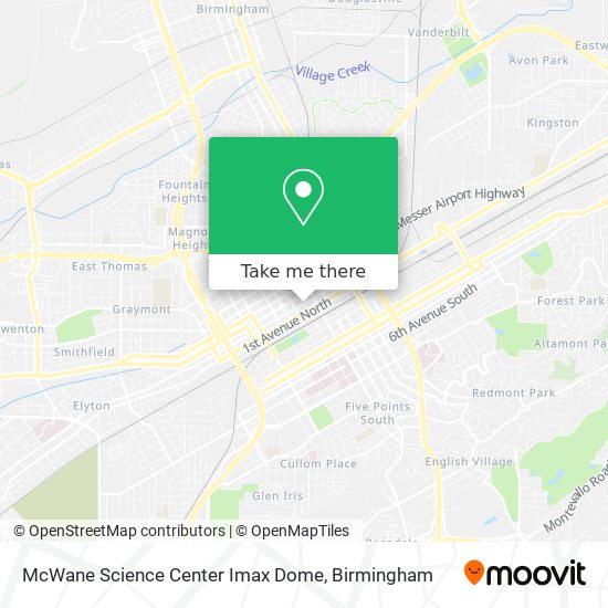 McWane Science Center Imax Dome map