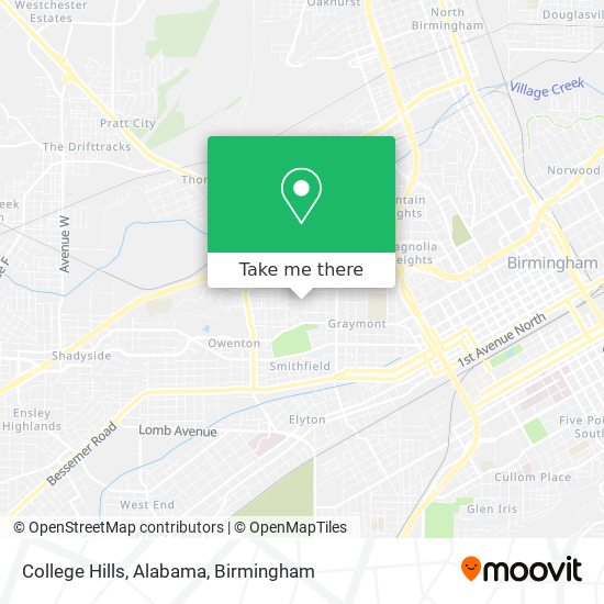 College Hills, Alabama map