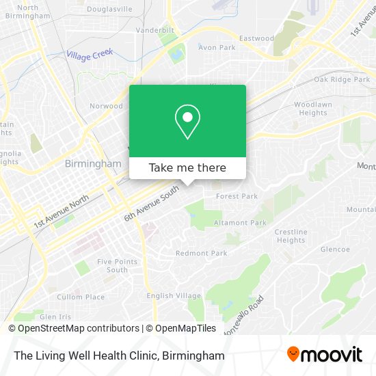 The Living Well Health Clinic map