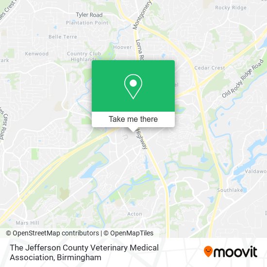 The Jefferson County Veterinary Medical Association map