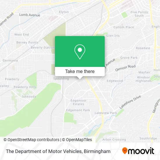 Mapa de The Department of Motor Vehicles