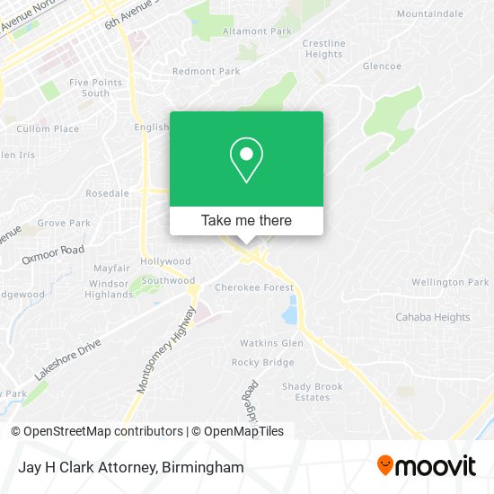 Jay H Clark Attorney map