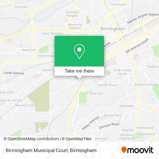 Mapa de Birmingham Municipal Court