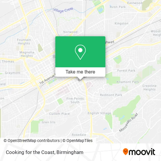 Cooking for the Coast map