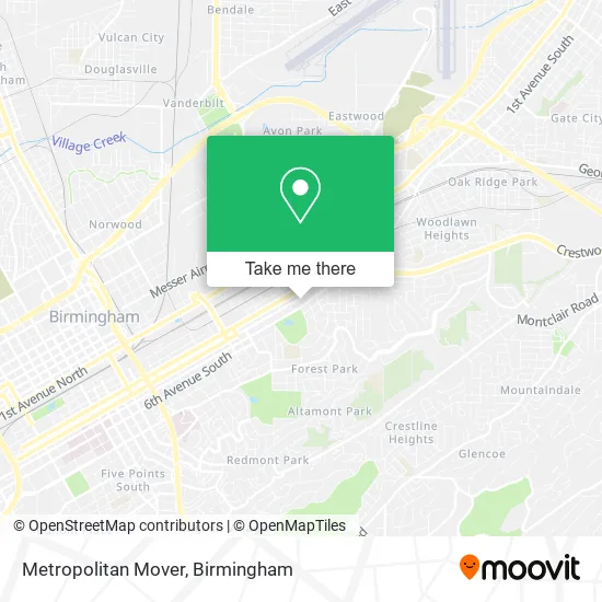 Mapa de Metropolitan Mover