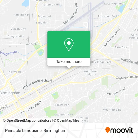 Pinnacle Limousine map
