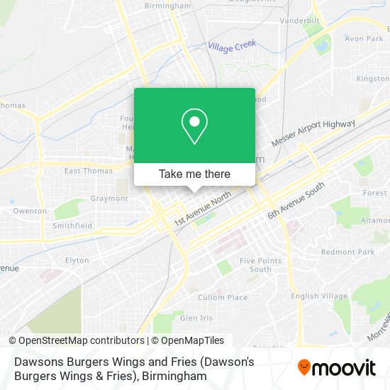 Dawsons Burgers Wings and Fries (Dawson's Burgers Wings & Fries) map