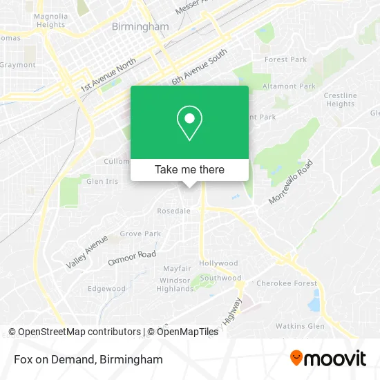 Fox on Demand map