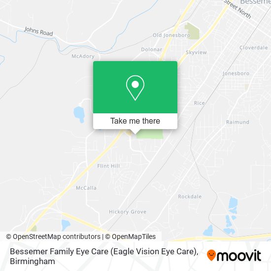 Mapa de Bessemer Family Eye Care (Eagle Vision Eye Care)