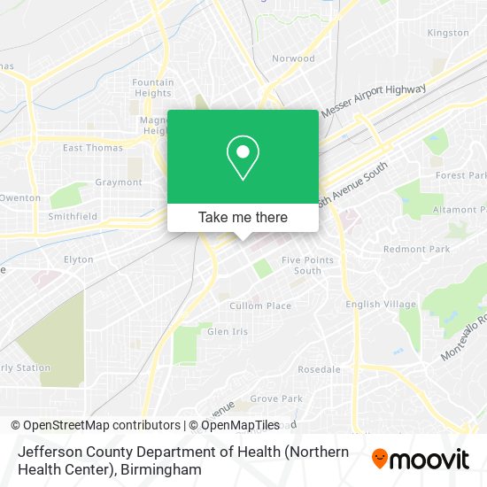 Mapa de Jefferson County Department of Health (Northern Health Center)