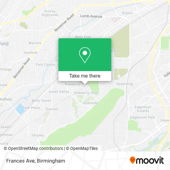 Frances Ave map