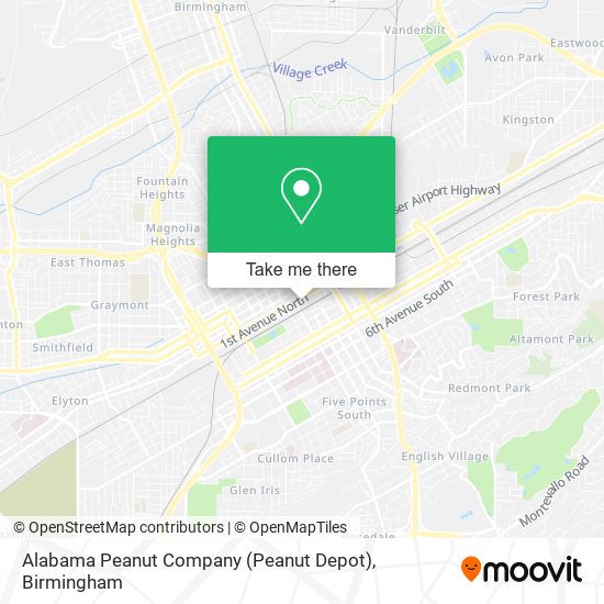 Mapa de Alabama Peanut Company (Peanut Depot)