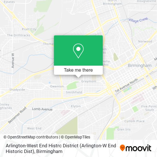 Mapa de Arlington-West End Histrc District (Arlington-W End Historic Dist)