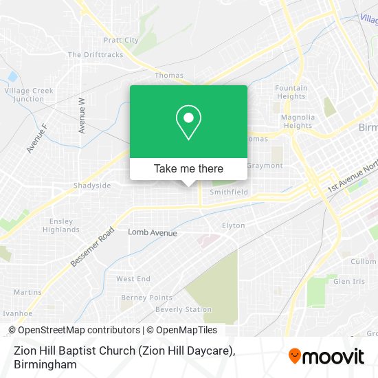 Mapa de Zion Hill Baptist Church (Zion Hill Daycare)
