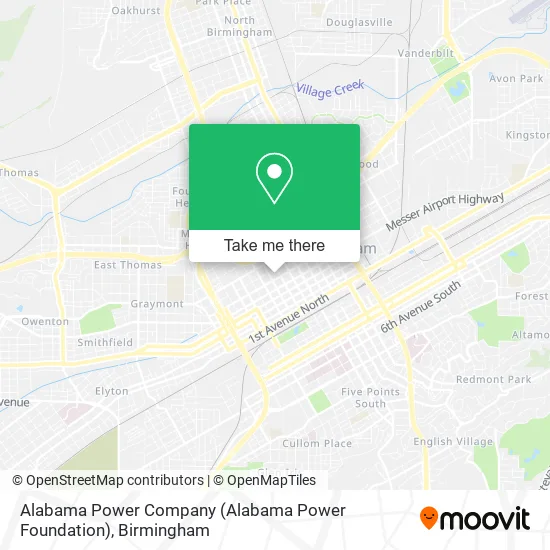 Mapa de Alabama Power Company (Alabama Power Foundation)