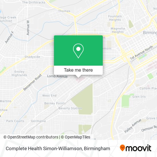 Mapa de Complete Health Simon-Williamson