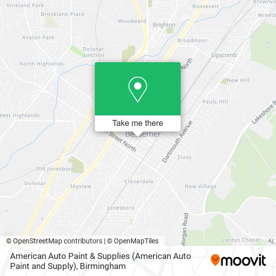 Mapa de American Auto Paint & Supplies (American Auto Paint and Supply)