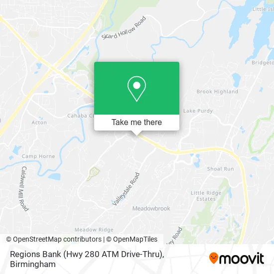 Regions Bank (Hwy 280 ATM Drive-Thru) map