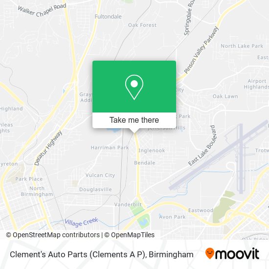 Clement's Auto Parts (Clements A P) map