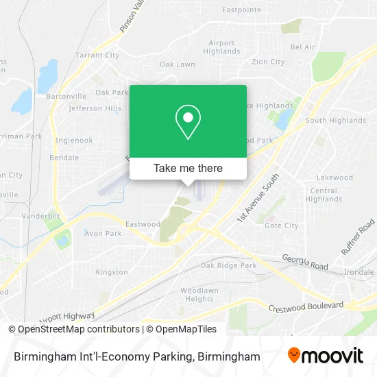 Birmingham Int'l-Economy Parking map