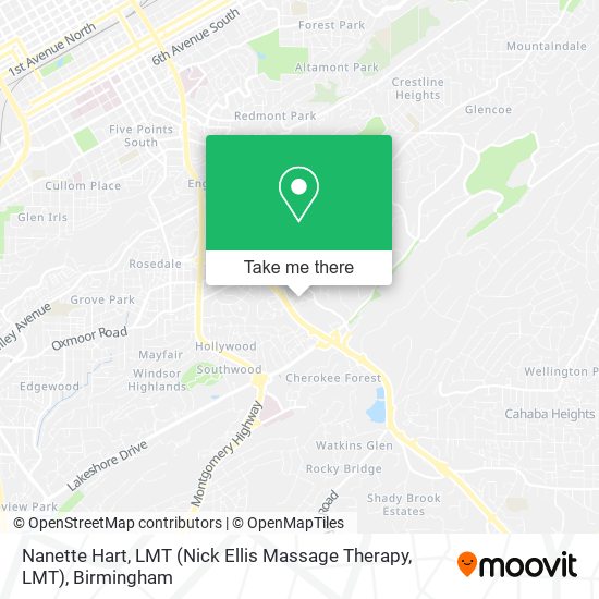 Nanette Hart, LMT (Nick Ellis Massage Therapy, LMT) map