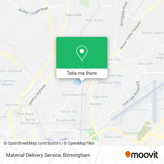 Material Delivery Service map