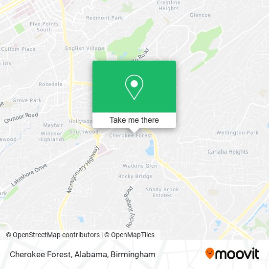 Cherokee Forest, Alabama map