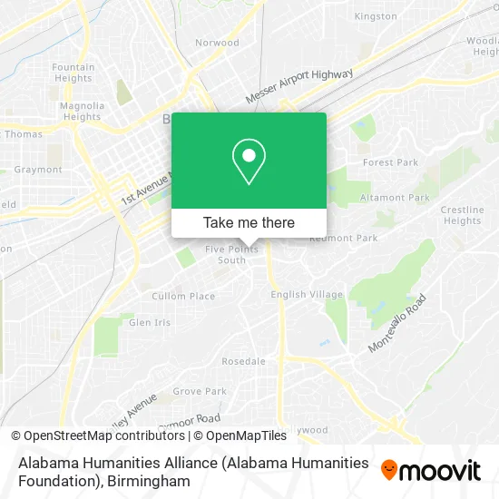 Alabama Humanities Alliance (Alabama Humanities Foundation) map