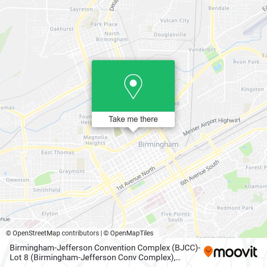 Birmingham-Jefferson Convention Complex (BJCC)-Lot 8 (Birmingham-Jefferson Conv Complex) map