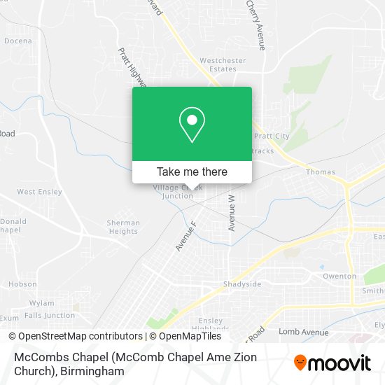 Mapa de McCombs Chapel (McComb Chapel Ame Zion Church)