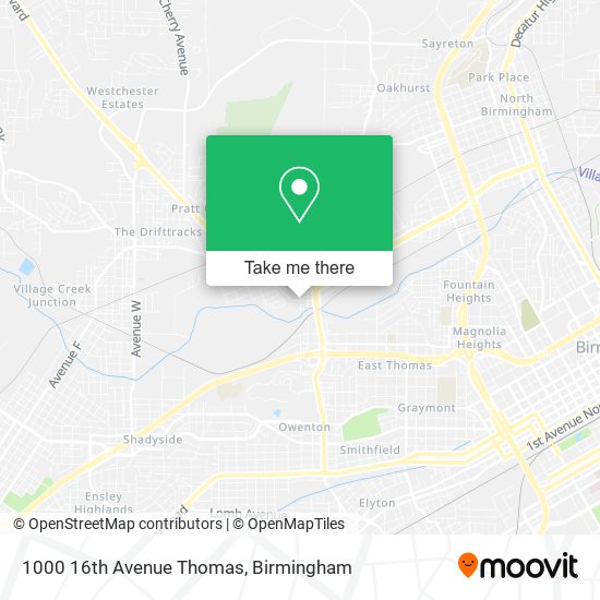 1000 16th Avenue Thomas map