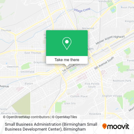 Small Business Administration (Birmingham Small Business Development Center) map