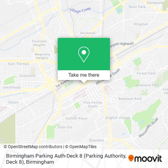 Mapa de Birmingham Parking Auth-Deck 8 (Parking Authority, Deck 8)