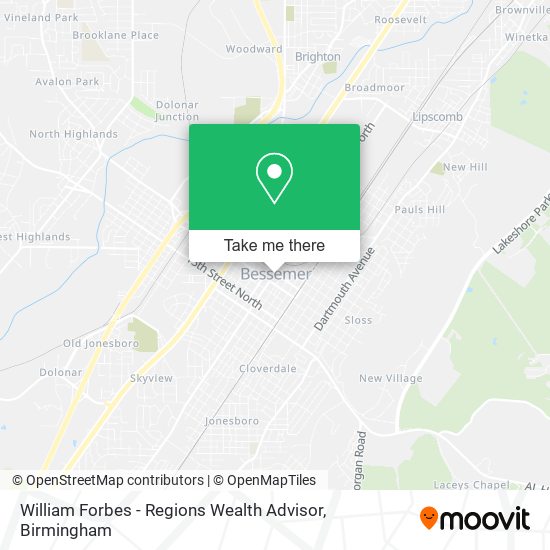 Mapa de William Forbes - Regions Wealth Advisor