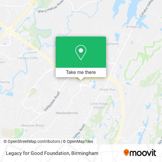 Legacy for Good Foundation map