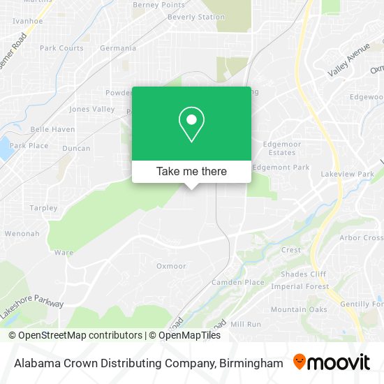 Mapa de Alabama Crown Distributing Company