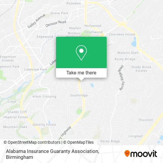 Alabama Insurance Guaranty Association map