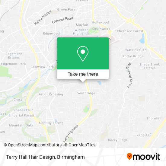 Terry Hall Hair Design map